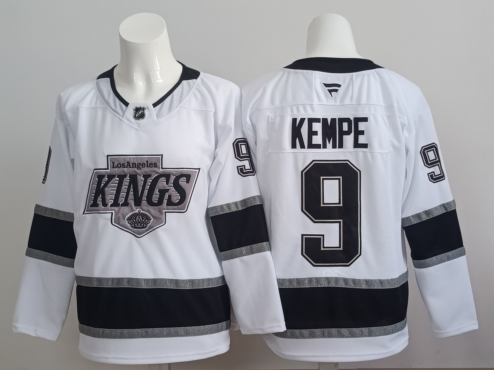 Men 2025 Los Angeles Kings 9 Kempe White Throwback NHL Jersey style 01